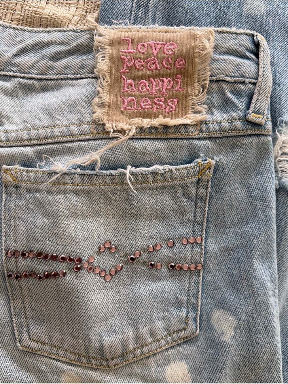 Mudd Light Blue Low Waist Jeans with Pink Studs